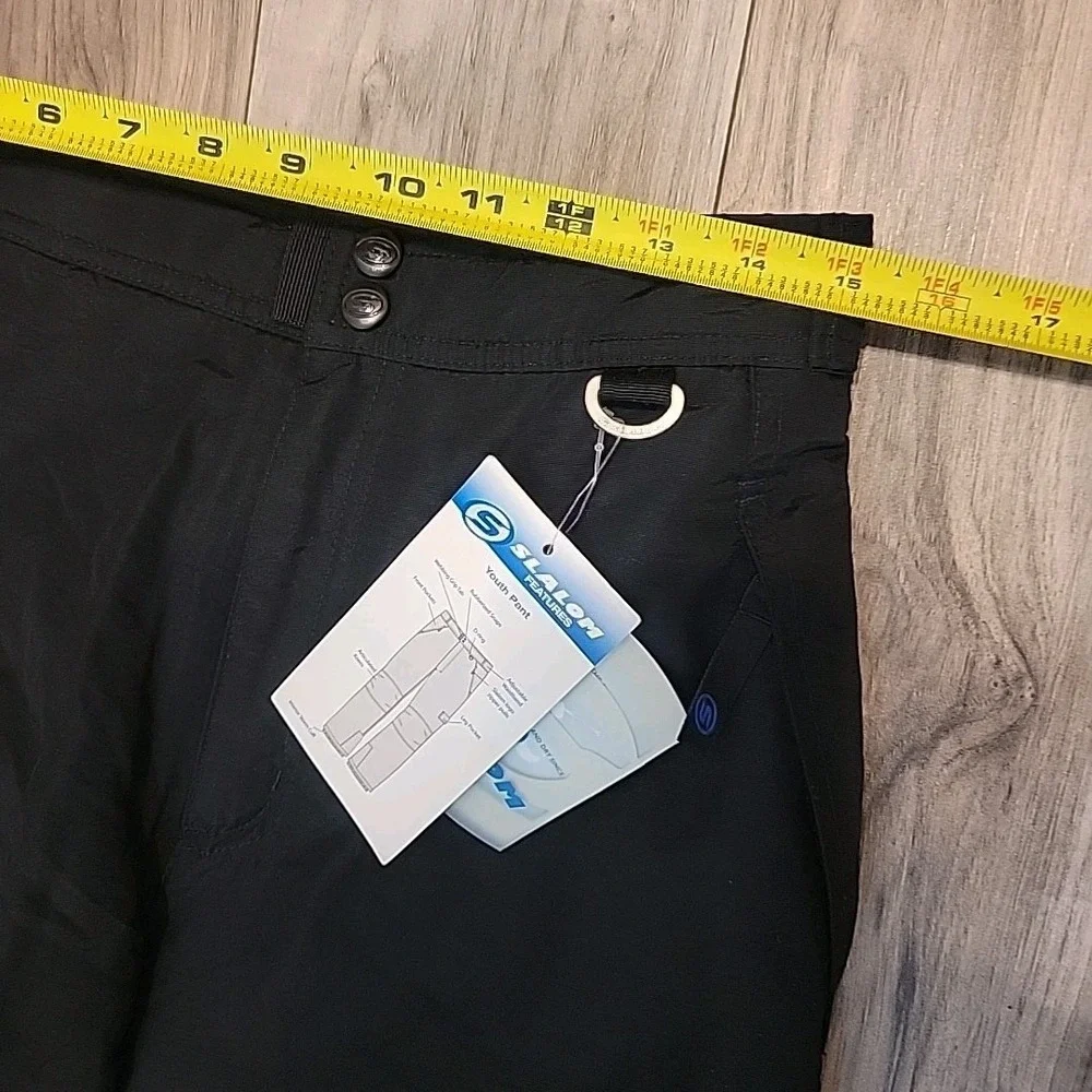 NEW NWT Slalom Ski Pants Black‎ Youth L Child